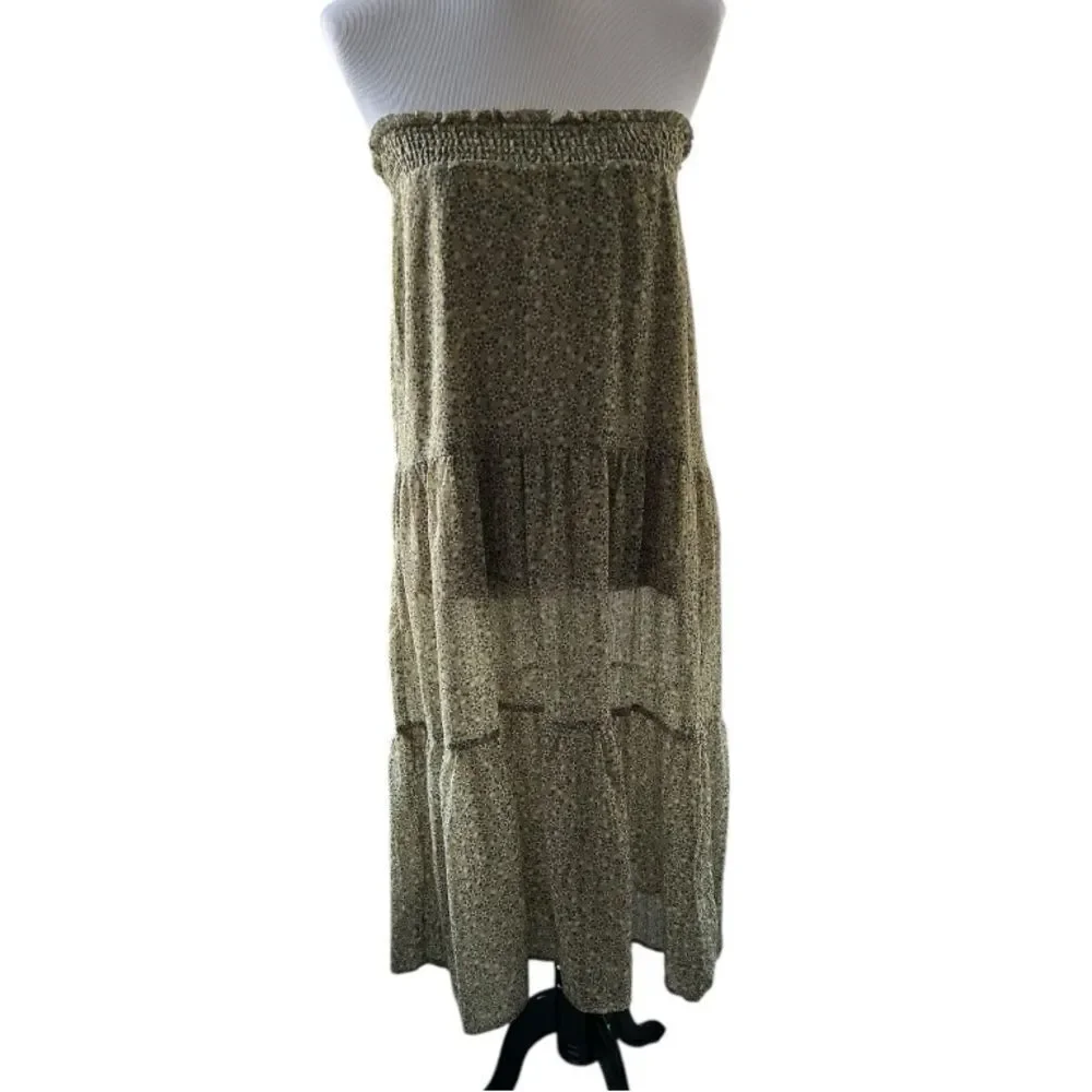ILLA ILLA Maxi Strapless Green Dress size M